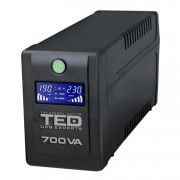 UPS NOU TED Electric 700VA / 400W Line Interactive, 2 iesiri schuko, Display LCD UPS NOU TED Electric 700VA / 400W Line Interactive, 2 iesiri schuko, Display LCD