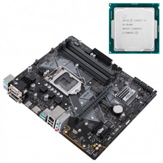Placa de Baza Asus PRIME B360M-A, Socket 1151 + Procesor Intel Core i5-8400 2.80 - 4.00GHz + Cooler si Shield + SSD 240GB NVMe Placa de Baza Asus PRIME B360M-A, Socket 1151 + Procesor Intel Core i5-8400 2.80 - 4.00GHz + Cooler si Shield + SSD 240GB NVMe