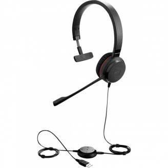 Casti Jabra Evolve 20, Mono, Telecomanda pe Fir, USB Casti Jabra Evolve 20, Mono, Telecomanda pe Fir, USB