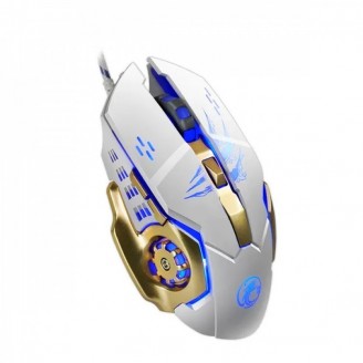 Mouse Nou pentru Gaming, Apedra A8, 3200dpi, 6 Butoane, RGB, Alb, Cu Fir Mouse Nou pentru Gaming, Apedra A8, 3200dpi, 6 Butoane, RGB, Alb, Cu Fir