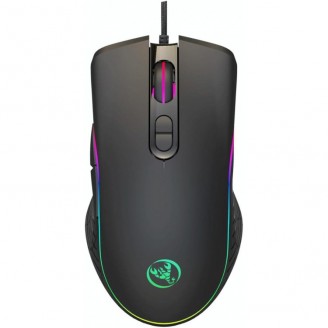 Mouse Nou pentru Gaming, HXSJ A867, 6400dpi, 7 Butoane, RGB, Negru, Cu Fir Mouse Nou pentru Gaming, HXSJ A867, 6400dpi, 7 Butoane, RGB, Negru, Cu Fir