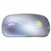 Mouse Nou YINDIAO A2, 1600dpi, 4 Butoane, RGB, Argintiu, Wireless