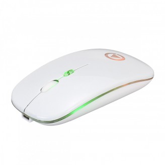 Mouse Nou YINDIAO A2, 1600dpi, 4 Butoane, RGB, Alb, Wireless Mouse Nou YINDIAO A2, 1600dpi, 4 Butoane, RGB, Alb, Wireless