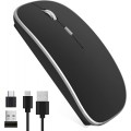 Mouse Nou ABL-M3, 1600dpi, 4 Butoane, Negru, Wireless, USB-A + USB-C Reciever Mouse Nou ABL-M3, 1600dpi, 4 Butoane, Negru, Wireless, USB-A + USB-C Reciever