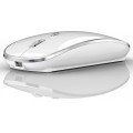 Mouse Nou ABL-M3, 1600dpi, 4 Butoane, Alb, Wireless, USB-A + USB-C Reciever Mouse Nou ABL-M3, 1600dpi, 4 Butoane, Alb, Wireless, USB-A + USB-C Reciever