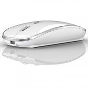 Mouse Nou ABL-M3, 1600dpi, 4 Butoane, Alb, Wireless, USB-A + USB-C Reciever Mouse Nou ABL-M3, 1600dpi, 4 Butoane, Alb, Wireless, USB-A + USB-C Reciever