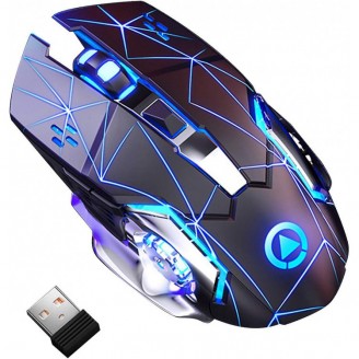 Mouse Nou pentru Gaming, E-Sports A4, 1600dpi, 6 Butoane, RGB, Star Black, Wireless Mouse Nou pentru Gaming, E-Sports A4, 1600dpi, 6 Butoane, RGB, Star Black, Wireless