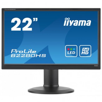 Monitor Second Hand Iiyama B2280HS, 22 Inch Full HD LED, VGA, DVI, Display Port, Grad A-