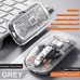 Mouse Nou M133, 2400dpi, 5 Butoane, Indicator Nivel Baterie, Transparent, Gri, Wireless + Bluetooth Mouse Nou M133, 2400dpi, 5 Butoane, Indicator Nivel Baterie, Transparent, Gri, Wireless + Bluetooth