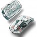 Mouse Nou M133, 2400dpi, 5 Butoane, Indicator Nivel Baterie, Transparent, Verde, Wireless + Bluetooth