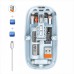 Mouse Nou M233, 1600dpi, 5 Butoane, Indicator Nivel Baterie, Transparent, Albastru, Wireless + Bluetooth Mouse Nou M233, 1600dpi, 5 Butoane, Indicator Nivel Baterie, Transparent, Albastru, Wireless + Bluetooth