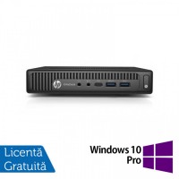 Calculator Refurbished HP EliteDesk 800 G2 Mini PC, Intel Core i3-6100T 3.20GHz, 8GB DDR4, 256GB SSD + Windows 10 Pro