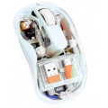 Mouse Nou M333, 2400dpi, 3 Butoane, Indicator Nivel Baterie, Transparent, RGB, Albastru, USB-A + USB-C, Wireless + Bluetooth Mouse Nou M333, 2400dpi, 3 Butoane, Indicator Nivel Baterie, Transparent, RGB, Albastru, USB-A + USB-C, Wireless + Bluetooth