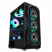 Carcasa Noua Pro Gaming Hive, Middle Tower, ATX, Fara Sursa, Controller ARGB, Telecomanda Carcasa Noua Pro Gaming Hive, Middle Tower, ATX, Fara Sursa, Controller ARGB, Telecomanda