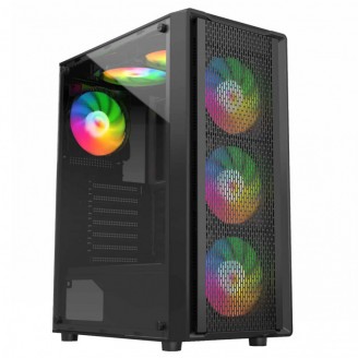 Carcasa Noua Pro Gaming Dune, Middle Tower, ATX, Fara Sursa, Controller ARGB, Telecomanda Carcasa Noua Pro Gaming Dune, Middle Tower, ATX, Fara Sursa, Controller ARGB, Telecomanda