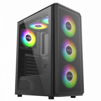 Carcasa Noua Pro Gaming Ghost, Middle Tower, ATX, Fara Sursa, Controller ARGB, Telecomanda Carcasa Noua Pro Gaming Ghost, Middle Tower, ATX, Fara Sursa, Controller ARGB, Telecomanda