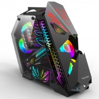 Carcasa Noua Pro Gaming Hercule Black, Middle Tower, ATX, Fara Sursa, Controller ARGB, Telecomanda Carcasa Noua Pro Gaming Hercule Black, Middle Tower, ATX, Fara Sursa, Controller ARGB, Telecomanda